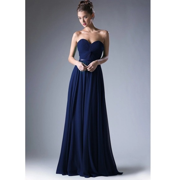 Cinderella Divine Strapless Twist Front Maxi Dress Gown Size 4 - Picture 1 of 9